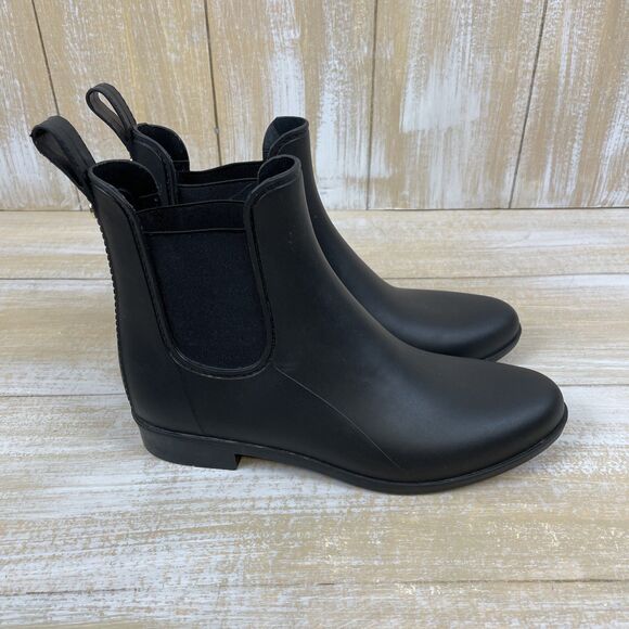 Sam Edelman Tinsley Matte Black womens shoe Chelsea Pull On Rain Boot Size 8 - Picture 5 of 9